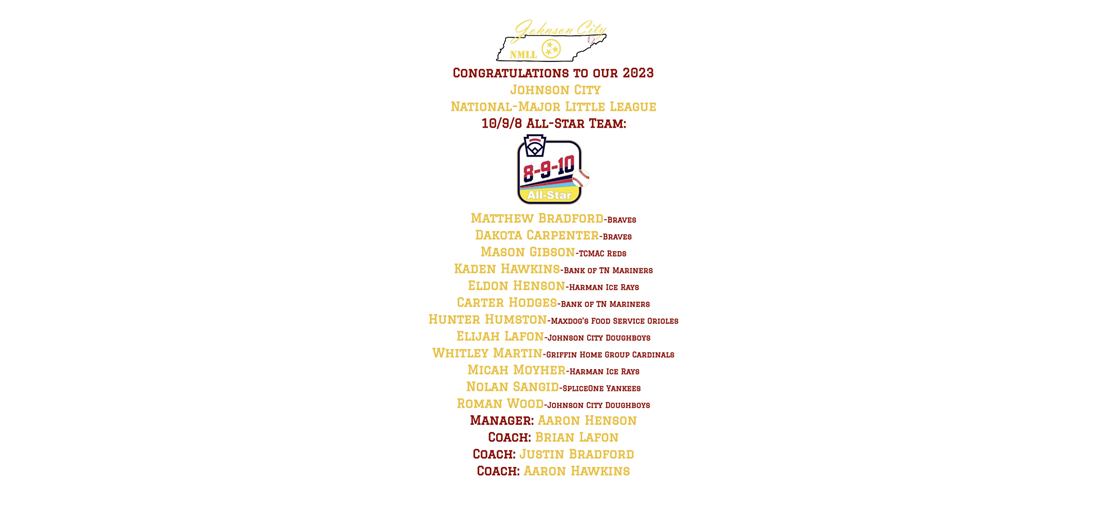 Spring 2023 10/9/8 All-Stars