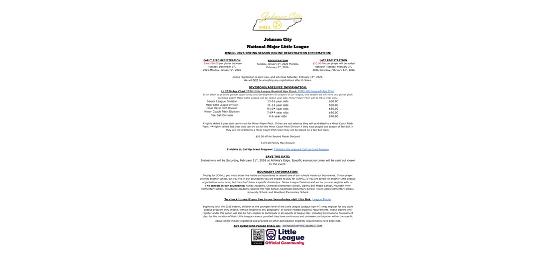 JCNMLL 2026 Spring Season Registration Is OPEN!